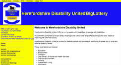 Desktop Screenshot of herefordshiredisabilityunited.org.uk
