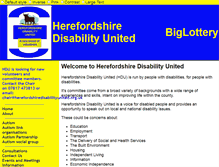 Tablet Screenshot of herefordshiredisabilityunited.org.uk